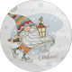 Koupakoupa Christmas Nordic Gnomes Επιφάνεια Κοπής Γυάλινη 30x30cm