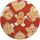 Koupakoupa Xmas Cookies Glass Chopping Board 30x30cm