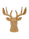 Due esse Christmas Reindeer Figure Gold 15 cm Tall