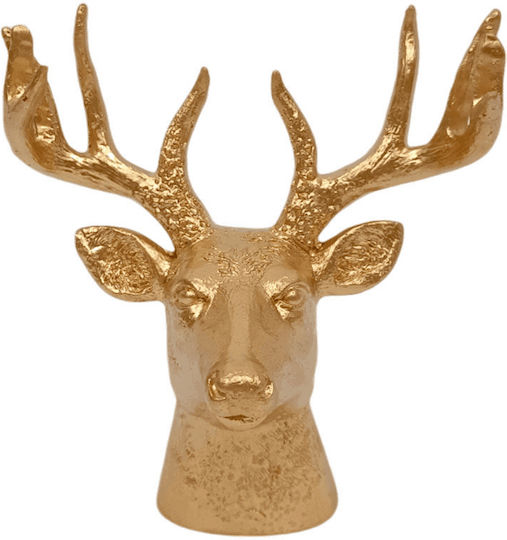 Due esse Christmas Reindeer Figure Gold 15 cm Tall
