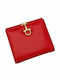 Small Leather Women's Travel Wallet with RFID Red