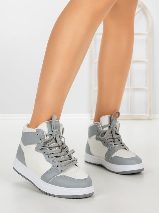 Kalapod Adidași Flatforms pentru Femei Albi și Gri