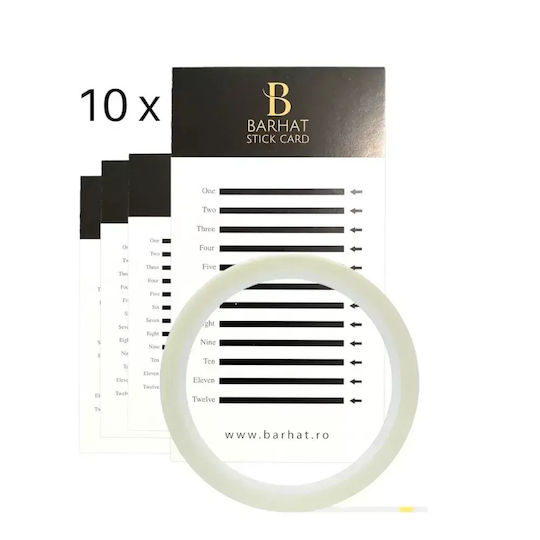 Card Sticks + Double-sided Tape Fan Arrangement Eyelash Set 10 Pieces Barhat