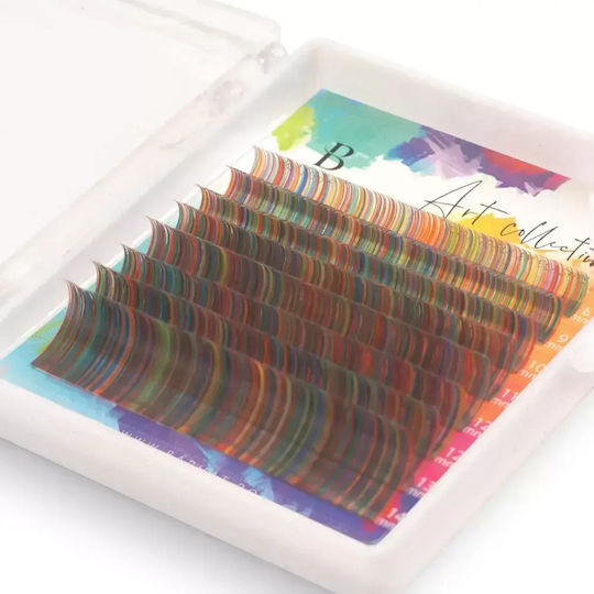 Barhat Art Collection Mix 8 Lines Multicolor Colored Eyelash Extensions