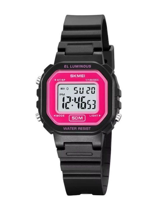 Digital Women's Watch 30.1mm Battery Chronograph with Black Metal Bracelet