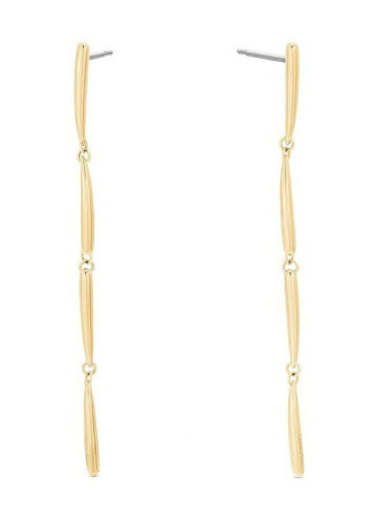 Women's Dangle Earrings Calvin Klein Elongated Drops 35000995 Gold