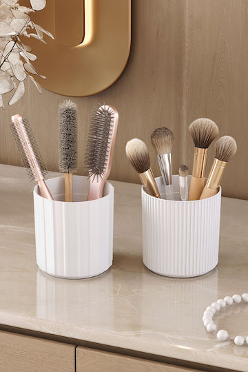 SteweHome Organizator de cosmetice alb