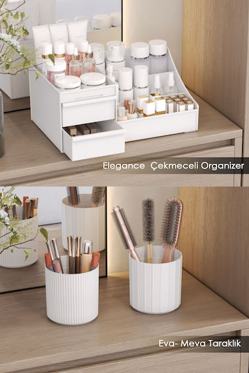 SteweHome Cutie Albă pentru Organizarea Cosmeticelor