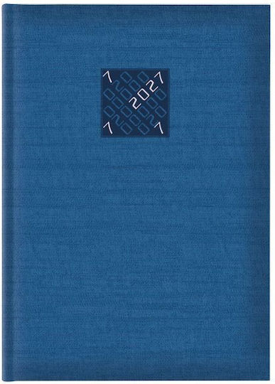 Θεοφύλακτος Kashmir Ημερήσιο Planner A4 2027 Μπλε 21x29.7εκ.