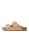 Flache Sandalen für Damen Beige