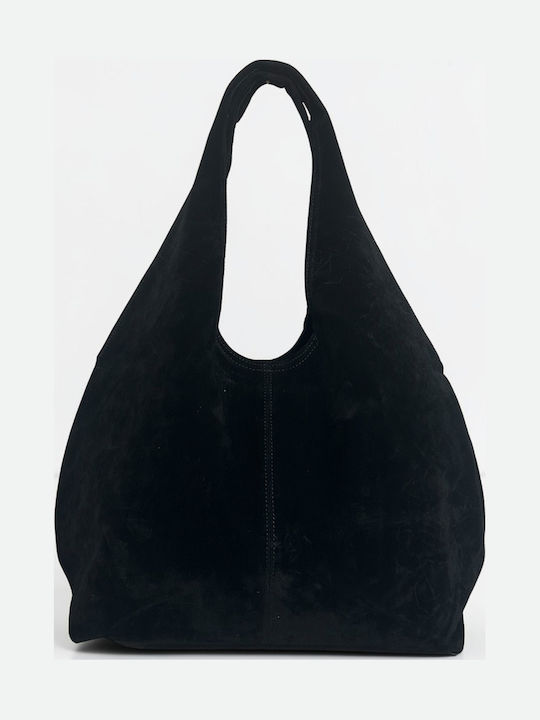 Women's Suede Shoulder Bag Black
