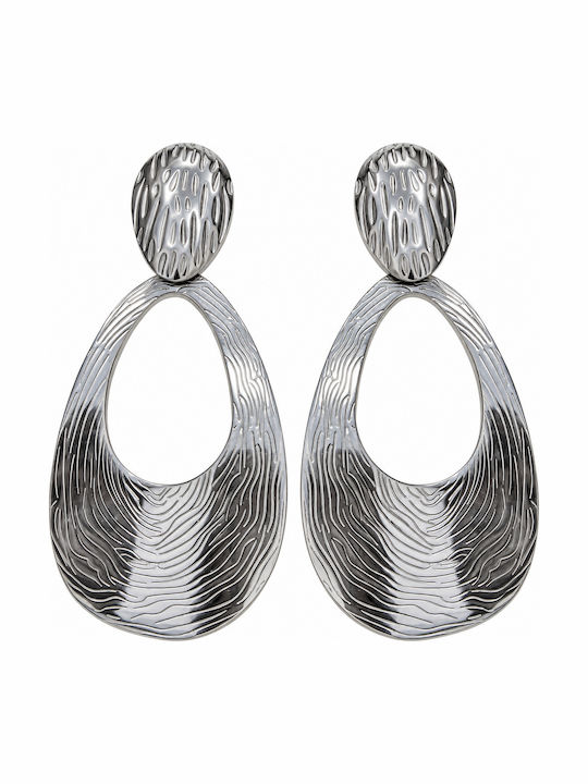 Enoch Drop Earrings with Textured Silver Drops