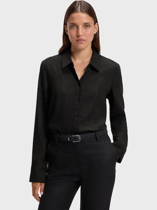 Elka Long Sleeve Women's Shirt Black Striped
