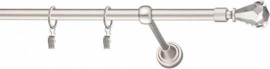 Rodeco Bară Metalică pentru Perdea Italia Simplă Φ19mm 120cm Matte Chrome