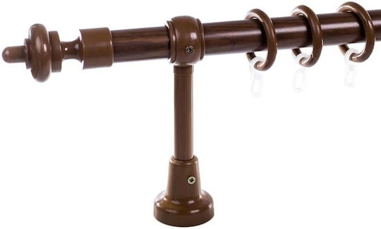 Rodeco Galerie Simplă din Plastic Φ28 mm 140 cm Stejar