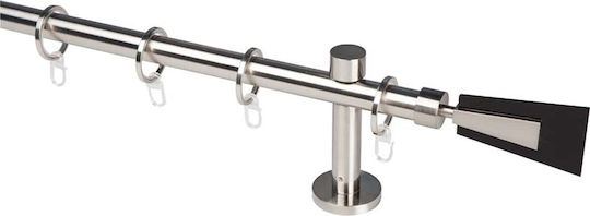 Rodeco Galerie Metalică Pentru Perdele Switzerland Simplă Ø20mm 120cm Stainless Steel