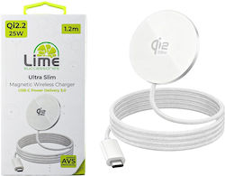 Lime Qi2 Wireless Charger 25W White (LWM25W)