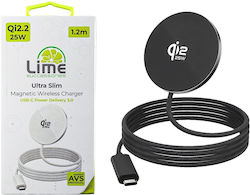 Lime Qi2 25W Wireless Charger Black (LWM25W)