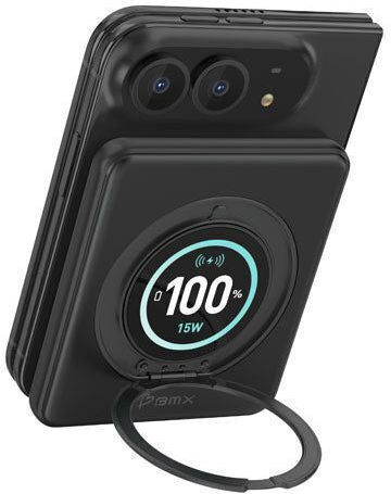 BMX SolidSafe Duo MagSafe Qi2 Външна батерия 10000 mAh 15 W с USB-C порт Черна