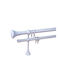 Rodeco Bară Metalică Dublă pentru Perdele cu Tijă 140 cm White
