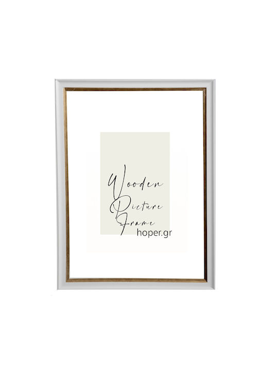 Wooden Wall Frame with White Frame