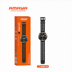 Amaya ASW-10 Smartwatch with Heart Rate Monitor (Black) Amaya ASW-10 Smartwatch with Heart Rate Monitor (Black)