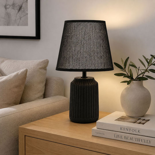 Ankor Ceramic Table Lamp with Black Shade