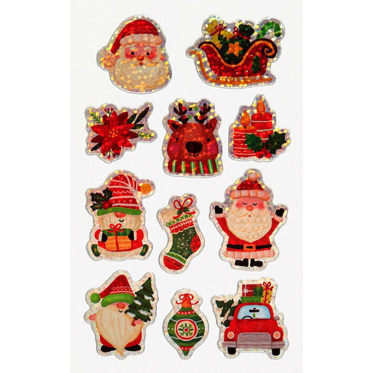 Bsb Creative Christmas Metal Holographic Santa 1 Sheet