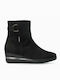 Lederne Damen-Stiefeletten Black