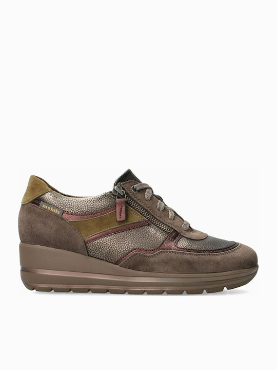 Anatomische Damen-Sneakers Ice / Brown