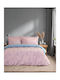 Nima Elisa Super-Double Fitted Sheet Set 165x200+32cm Pink-Blue (4pcs)