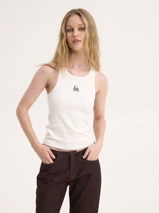 SunsetGo! Γυναικεία Μπλούζα Αμάνικη Off White