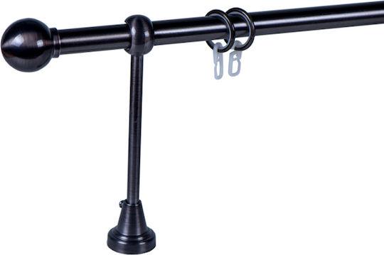 Rodeco Bară Metalică Simplă Pentru Perdele Φ19mm 120cm Titanium