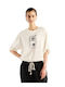 Pressed Women’s Oversized Floral White T-Shirt