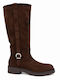 Suede Women's Brown Boots