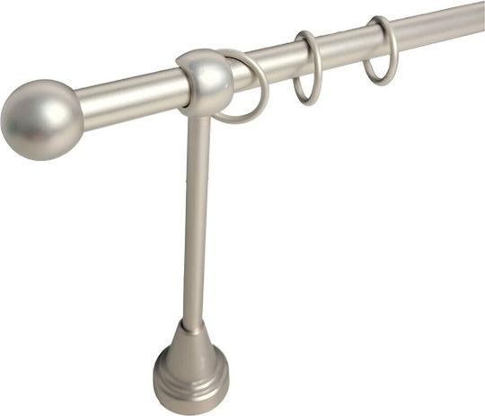 Rodeco Bară Metalică Simplă pentru Perdele Φ16mm 140cm Matte Chrome