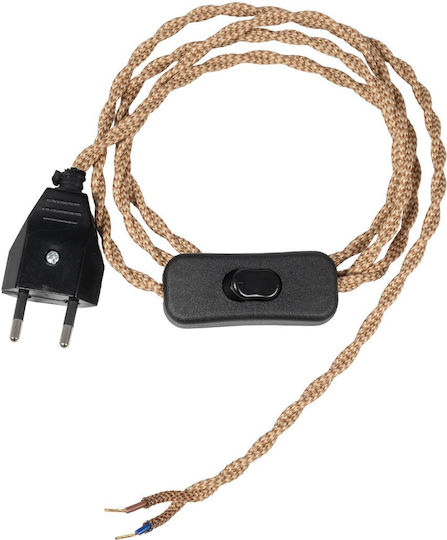 GloboStar Whip Удължителна фасунга за фасунга E27 Кафява 77672