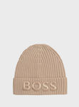 Boss Women's Knitted Beige Beanie