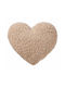 Koopman Teddy-Sofakissen aus Samt Beige 33x35 cm