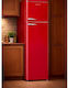 Akai Proffesional Retro Double Door Refrigerator 252 L H175 x W54.5 x D58.5 cm Red CLASS281KRD