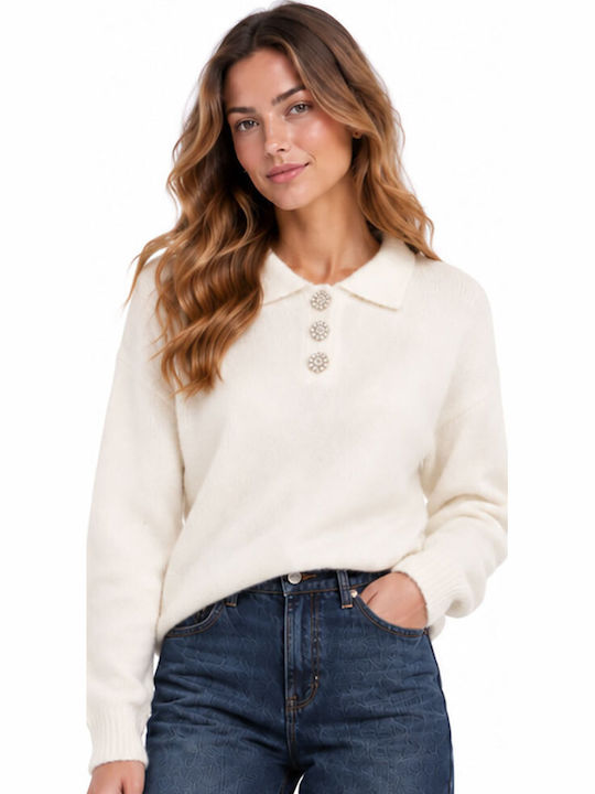 Tiffosi Damen-Polo-Shirt Ecru