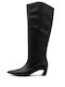 Ilona Leather Women's Boots with Medium Heel Black