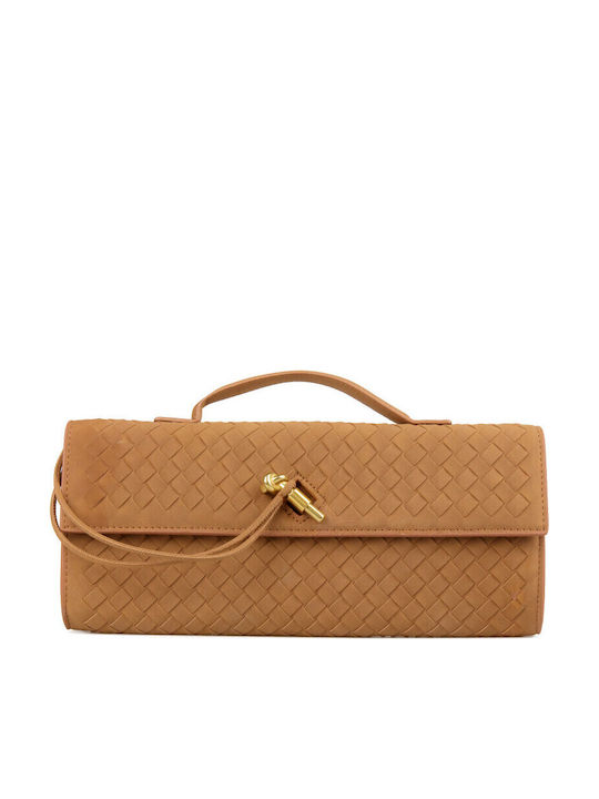 Silia D Knitted Women's Suede Envelope Bag Camel