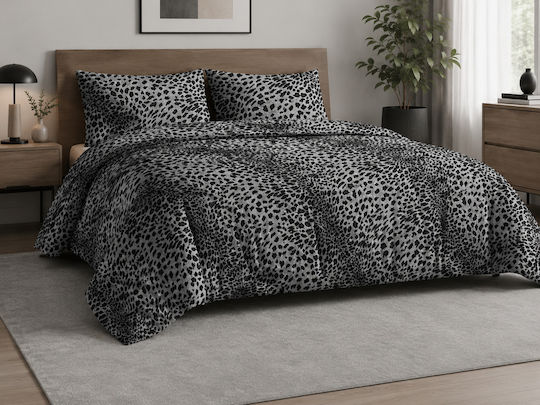 Комплект Двойна Завивка 220x240 см Lumora Leopard Черна