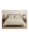 Set Double Duvet 220x240cm Lumora Flowers Beige