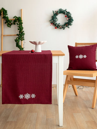 Palamaiki Christmas Tablecloth Runner Snowflakes 140x45cm
