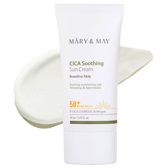 Mary & May CICA Soothing Αντηλιακή Κρέμα Προσώπου SPF50+ 50ml