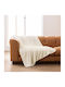 L-c Boudoir Κουβέρτα Γούνινη Καναπέ 125x150εκ. Εκρού