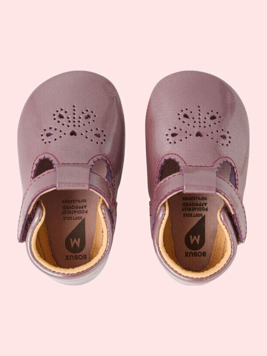 Bobux Bordeauxfarbene Ballerinas für Babys