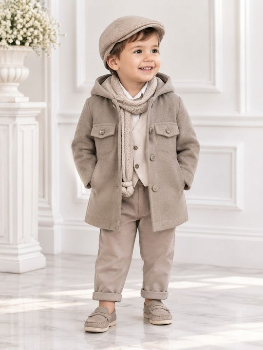 Bambolino Taufmantel für Jungen Beige